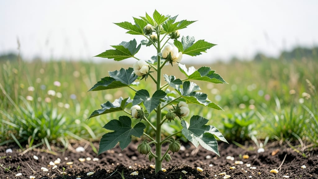 Cotton Plant Bloom: Heat-Activated Petals That Open Within Hours
