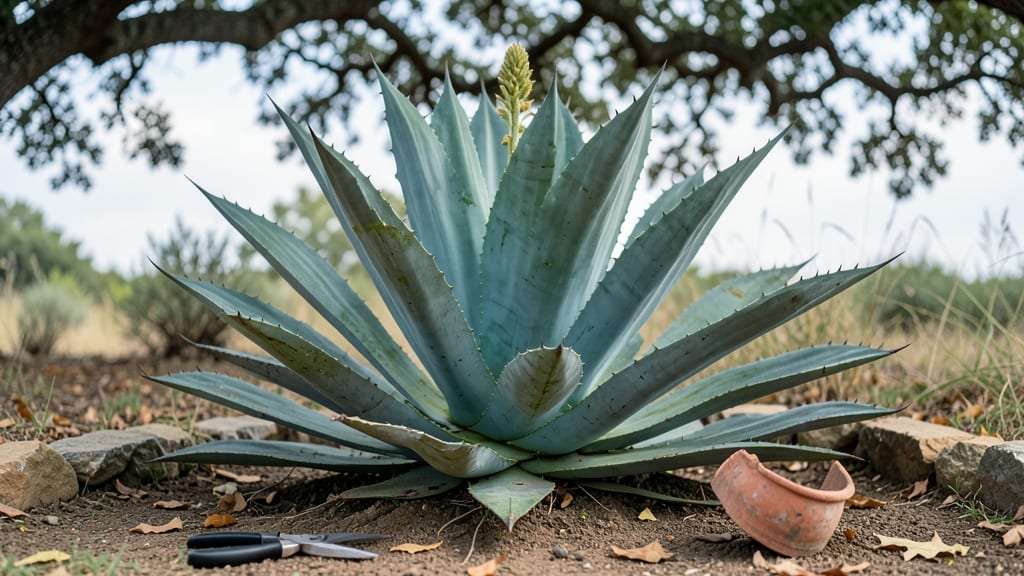 American Agave Bloom: Sun-Kissed Spikes That Rival Desert Grandeur