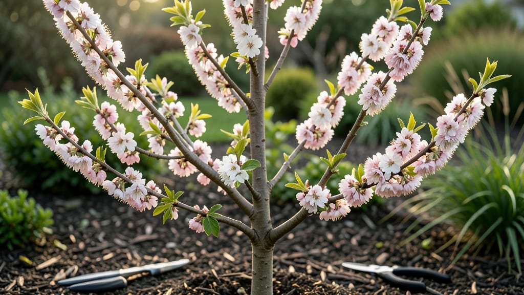 Blooming Almond Bushes: Year-Round Beauty With Minimal Pruning Needs