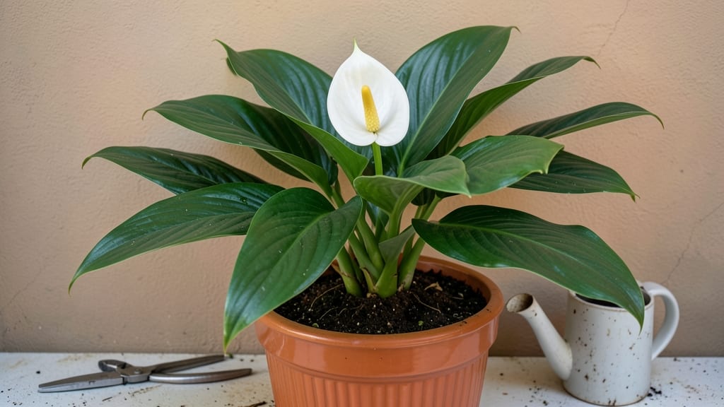 Peace Lily Flower Blooming: Light-Induced Triggers for Year-Round Reblooms