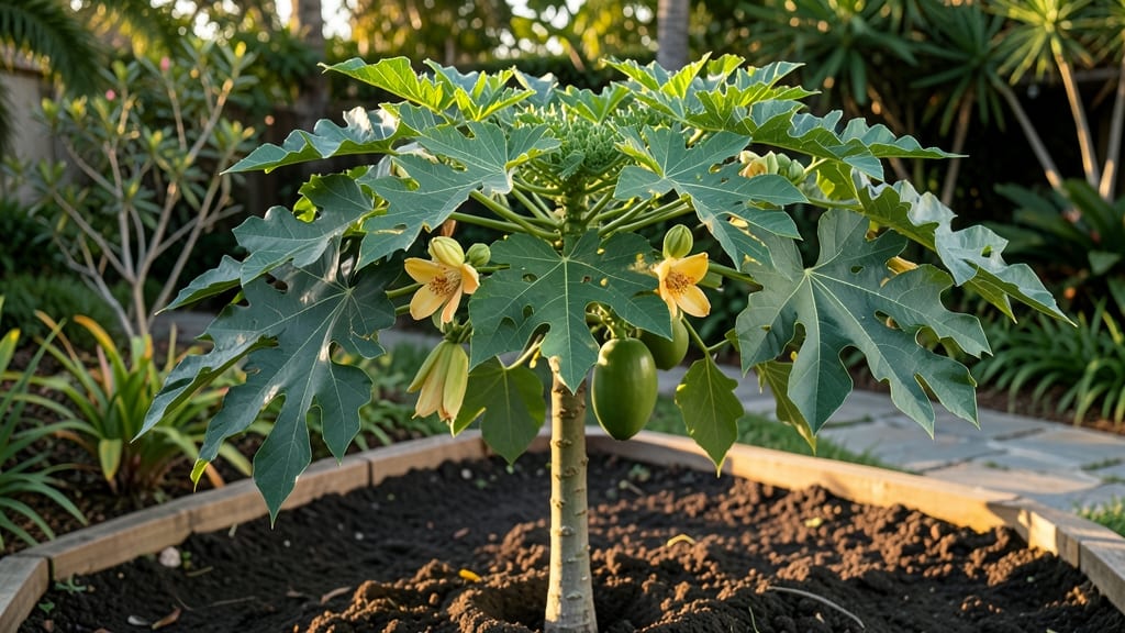 Papaya Tree Blooms: Year-Round Tropical Beauty With Minimal Care