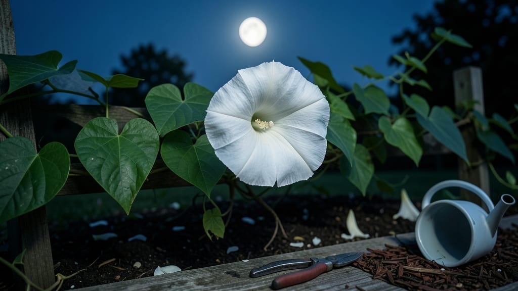 Night Blooming Moonflower Growing Guide: Twilight Garden Star With Self-Seeding Magic
