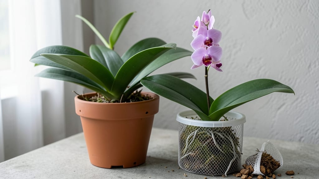 Repotting Orchids In Bloom: Stress-Free Technique to Preserve Flowers