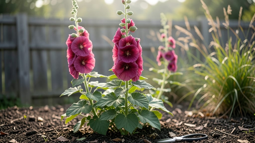 Double Bloom Hollyhocks: Vibrant Spikes That Return Year After Year