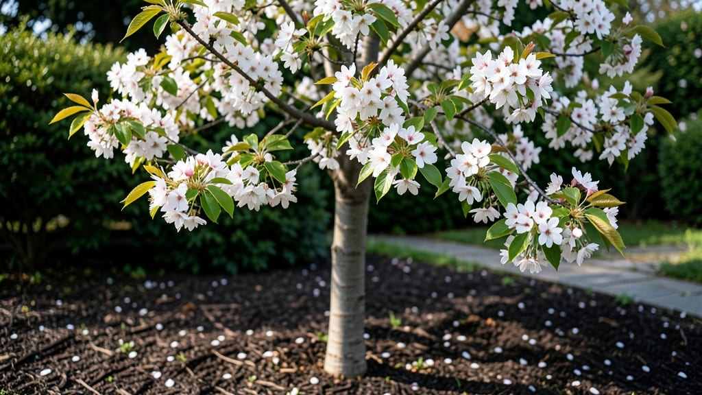 White Blooming Cherry Tree: Fragrant Spring Canopy With Year-Round Beauty