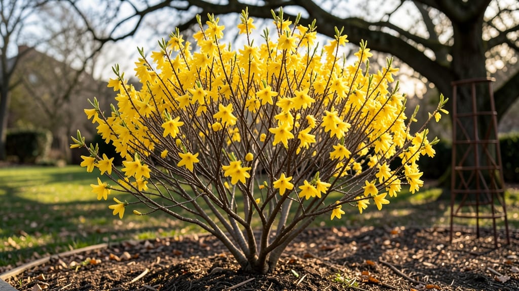 Forsythia Blooming Branches: Fragrant Spring Canopy That Brightens Any Garden