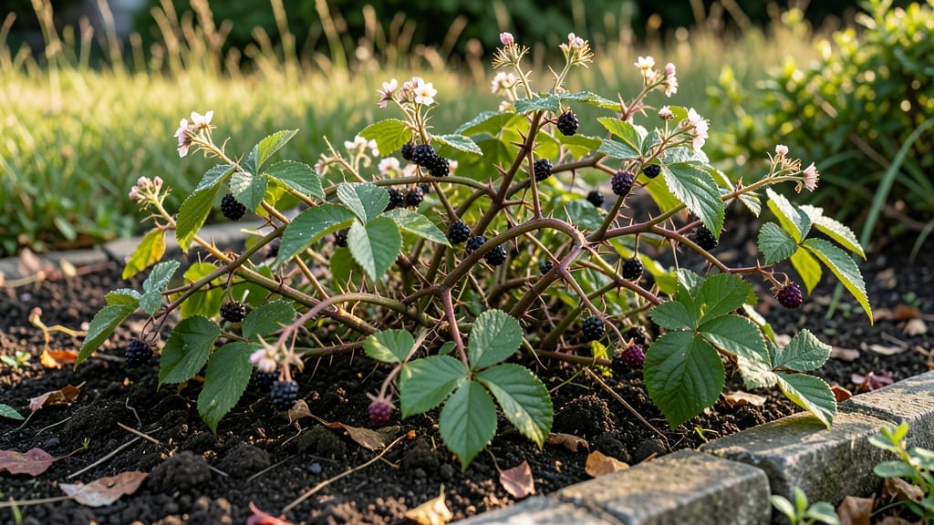Wild Blackberry Blooms: Fragrant Midnight Jewels That Self-Spread Naturally