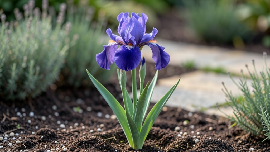 Dutch Iris Bloom: Vibrant Purple Stars That Rebound After Frost