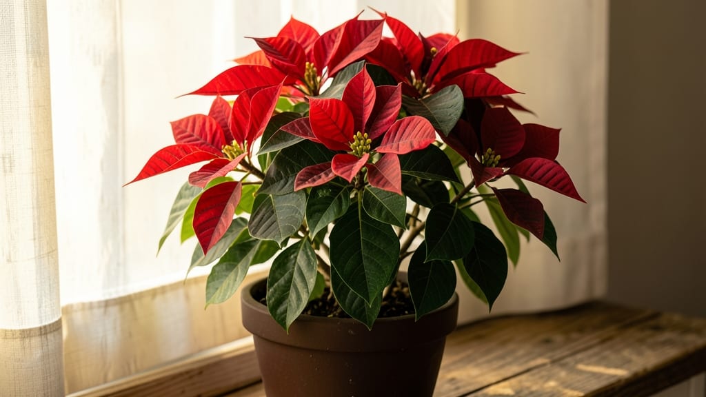 Reblooming Poinsettia Plants: Light Triggers for Bold Second Blooms