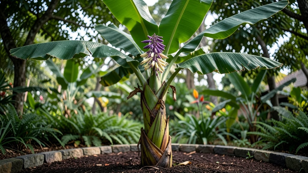 Banana Tree Bloom: Year-Round Tropical Beauty with Zero Deadheading