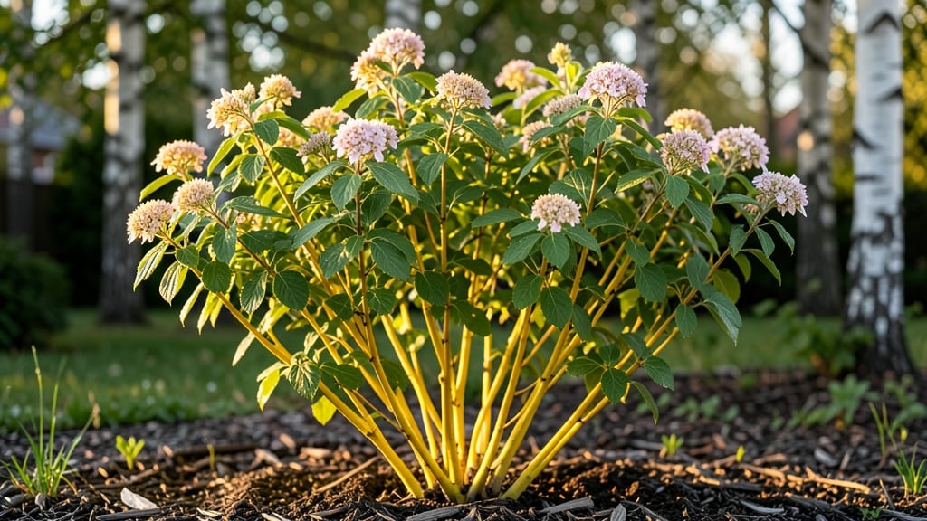 Yellow Twig Dogwood in Bloom: Fragrant Purple Showstoppers for Year-Round Interest