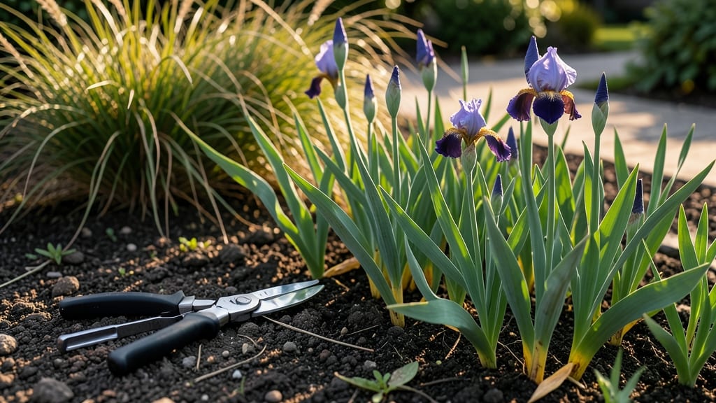 Trim Iris After Blooming: Deadhead for Next Year's Boldest Stems